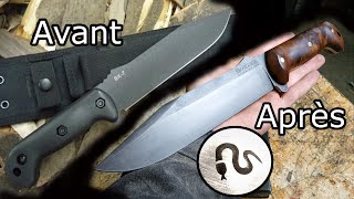 🔪 MODIFICATION BK7 KABAR BECKER  De lindustriel à lartisanal  Superbe transformation 🗡️ [upl. by Rusticus]