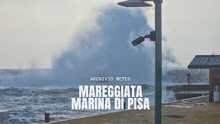 MAREGGIATA Marina di Pisa  FORTE vento e onde fino a 5 m  20112024 [upl. by Idnek491]