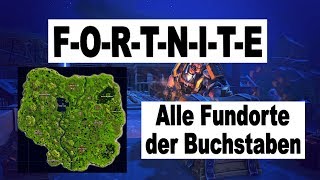 FORTNITE  Fortnite Buchstaben alle Fundorte Season 4 Woche 1 German [upl. by Margaretta]