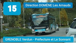 LIGNE 15 On fait le trajet en bus Iveco direction GIÈRES Le Sonnant [upl. by Neural]