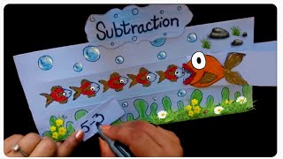 SUBTRACTION TLM  MATHS TLM  MATHS TLM For Primary School  Primary School TLM [upl. by Rbma]