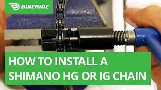 How to Install a Shimano HG or IG Chain [upl. by Jillayne]