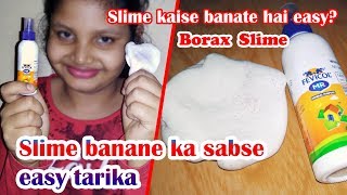 Slime banane ka sabse easy tarika slime kaise banaye  100 Borax slime [upl. by Aramoiz]