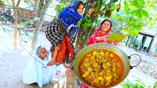 গাছের টাটকা এঁচোড় দিয়ে কুচো চিংড়ি সঙ্গে গরমে এক স্বাস্থকর রান্না  Echor Chingri recipe  villfood [upl. by Bedell]