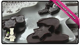 Chocolade vormpjes maken kerst  RECEPT 11 [upl. by Nimaj655]