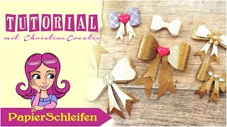 Mein 🎀PapierSchleifen🎀 TutorialPaperArtBastelanleitungEmbellishments [upl. by Eustazio]