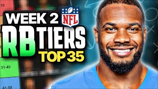 Week 2 Fantasy Football RB Rankings Top 35 [upl. by Cadmar]