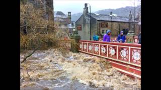 Hebden Bridge Flooding 26 Dec 2015  Slideshow [upl. by Marita446]