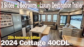 2024 Cedar Creek Cottage 40CDL Luxury Destination Trailer With a Loft at Couchs RV Nation RV Review [upl. by Oba]