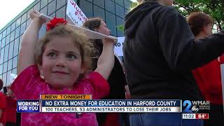 Harford County Council approves budget to cut 100 teacher positions [upl. by Akirdna]