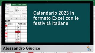 Calendario 2024 Excel gestisci le festività Italiane con facilità [upl. by Airun]