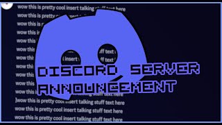 Discord server announcement [upl. by Akemej613]