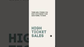 Wanna learn 6 steps to high ticket sales [upl. by Naicul160]