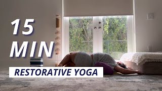 15 min Restorative Yoga with Kaylin Garcia [upl. by Ettenotna]