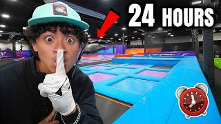 24 HOUR OVERNIGHT CHALLENGE in TRAMPOLINE PARK MINI GOLF [upl. by Eidoj]