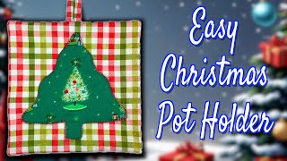 Easy Christmas Pot Holder  The Sewing Room Channel [upl. by Luigi]