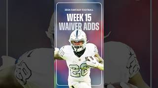 Top 3 WAIVER ADDS Ahead of Week 15  Fantasy Football 2024 shorts [upl. by Kcirdahs881]