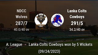 Wolves Vs Lanka Colts  Primary League  NTCA 2023 [upl. by Cyrilla]