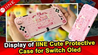 Display of IINE Cute Protective Case for Switch Oled🐰🐻 [upl. by Proffitt]