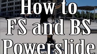 How to Frontside and Backside Powerslide on a Skateboard Flatground and Hill Bomb Tutorial [upl. by Sargent]