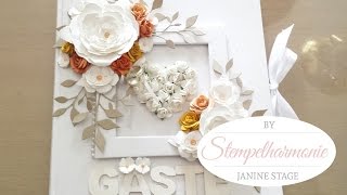 Mein Hochzeitsprojekt Teil 2  Gästebuch selbst gestalten  basteln  Guestbook diy [upl. by Onimixam]