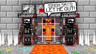 PLAYING MINECRAFT SIMON SAYS IN PRISON [upl. by Casilde]