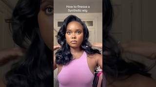 How to install amp style a synthetic wig wiginstall syntheticwigs haircare [upl. by Aset745]