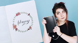 PLAN WITH ME February Bullet Journal  January FlipThrough [upl. by Chrystal]