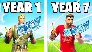 My 7 Year Fortnite Progression Noob to Content Creator [upl. by Genet516]