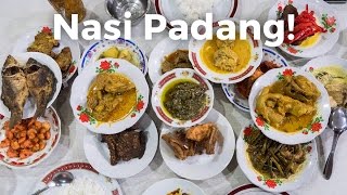 Nasi Padang  AMAZING Indonesian Food  Beef Rendang and Gulai Otak [upl. by Jasmin716]