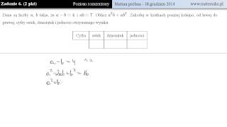 Zadanie 6  matura próbna  rozszerzony  grudzień 2014 [upl. by Bellaude]