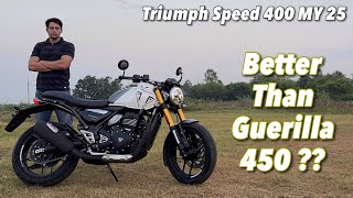 2024 Triumph Speed 400 MY 25 Review  Better Than Royal Enfield Guerilla 450 [upl. by Ginny767]