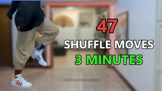 47 Shuffle Dance Moves in 3 MINUTES [upl. by Iahk]