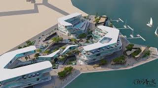 coastal tourism project  3D Architectural animation [upl. by Tapes]