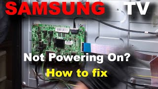 Samsung LED Flat Screen TV Repair  Wont turn on no power  How to Fix [upl. by Ful]