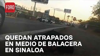 Balacera en Culiacán Sinaloa hombres quedan atrapados en medio de enfrentamiento  Las Noticias [upl. by Siroval]