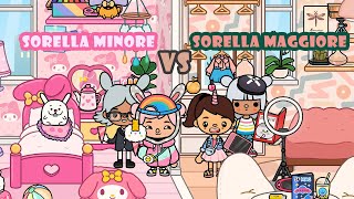 Sfida di arredamento su Toca Life World  Sorella MINORE vs sorella MAGGIORE [upl. by Vanhook]