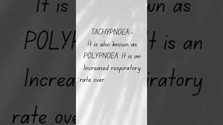 tachypnoea respiration lungs medicine medical term [upl. by Ayikur]