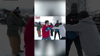 Drunk Russian Boxer on the military base  Fast fight [upl. by Ernesto]