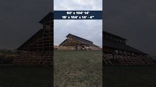 Watch As This Pole Barn Gets A Lift construction polebarn barn build postframe shorts [upl. by Marcy]