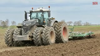 FENDT 1042 Tractor Chisel Plowing [upl. by Ros498]