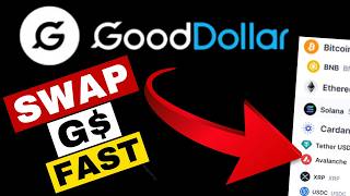 Swap ANY Crypto with GoodDollar G Token Swap to CELO Tutorial GoodDapp [upl. by Dunkin]