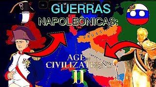 MOSTRANDO MAPA DAS GUERRAS NAPOLEÔNICAS AGE OF HISTORY 2 [upl. by Ecyoj649]