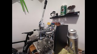 ACS Vesuvius Evo Lever espresso machine  short clips from unbox to latte art [upl. by Nortyad]