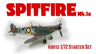 Airfix Spitfire Ia 172nd starter set review and full build  HD 720p [upl. by Irvin]