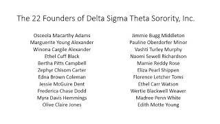 Delta Sigma Theta Sorority 101 Founders [upl. by Sheelah]