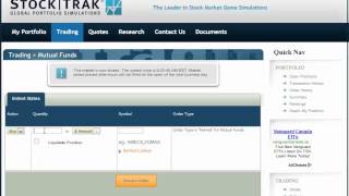 How To Trades Mutual Funds on StockTrak [upl. by Wareing]