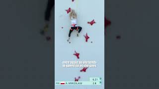 ZK Aleksandra Miroslaw Olympics New World Record climbing speed highlights sports fastest [upl. by Sinnoda]