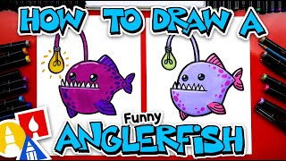 How To Draw A Funny Cartoon Anglerfish [upl. by Marmawke]