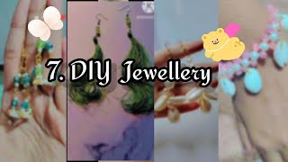 DIY jewellery 🛠ll 7 design jewelries🤗 ll Easy seven ideas💡🎁 [upl. by Eilra]